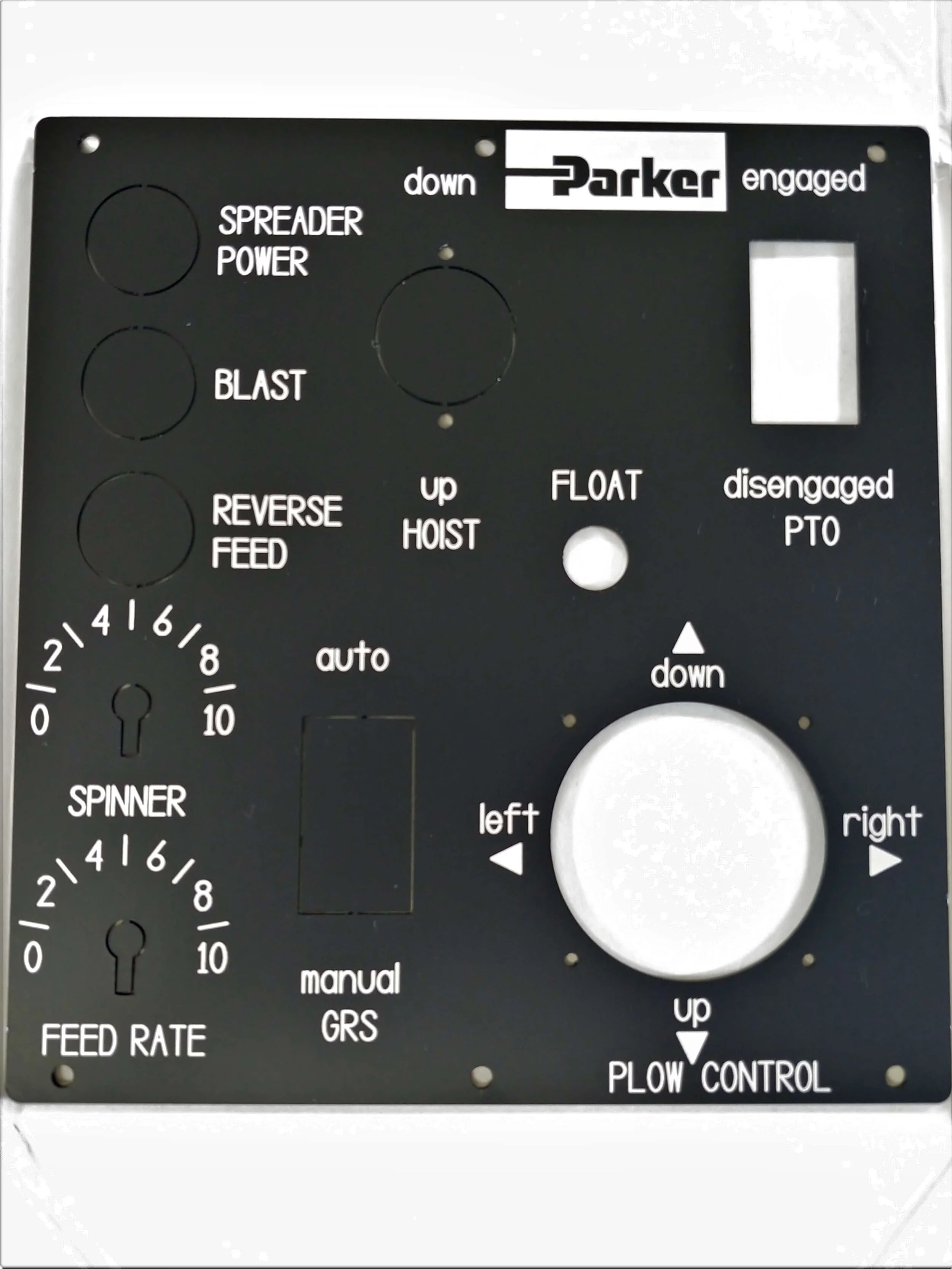 Tarım makinesi için siyah plow control kumanda paneli